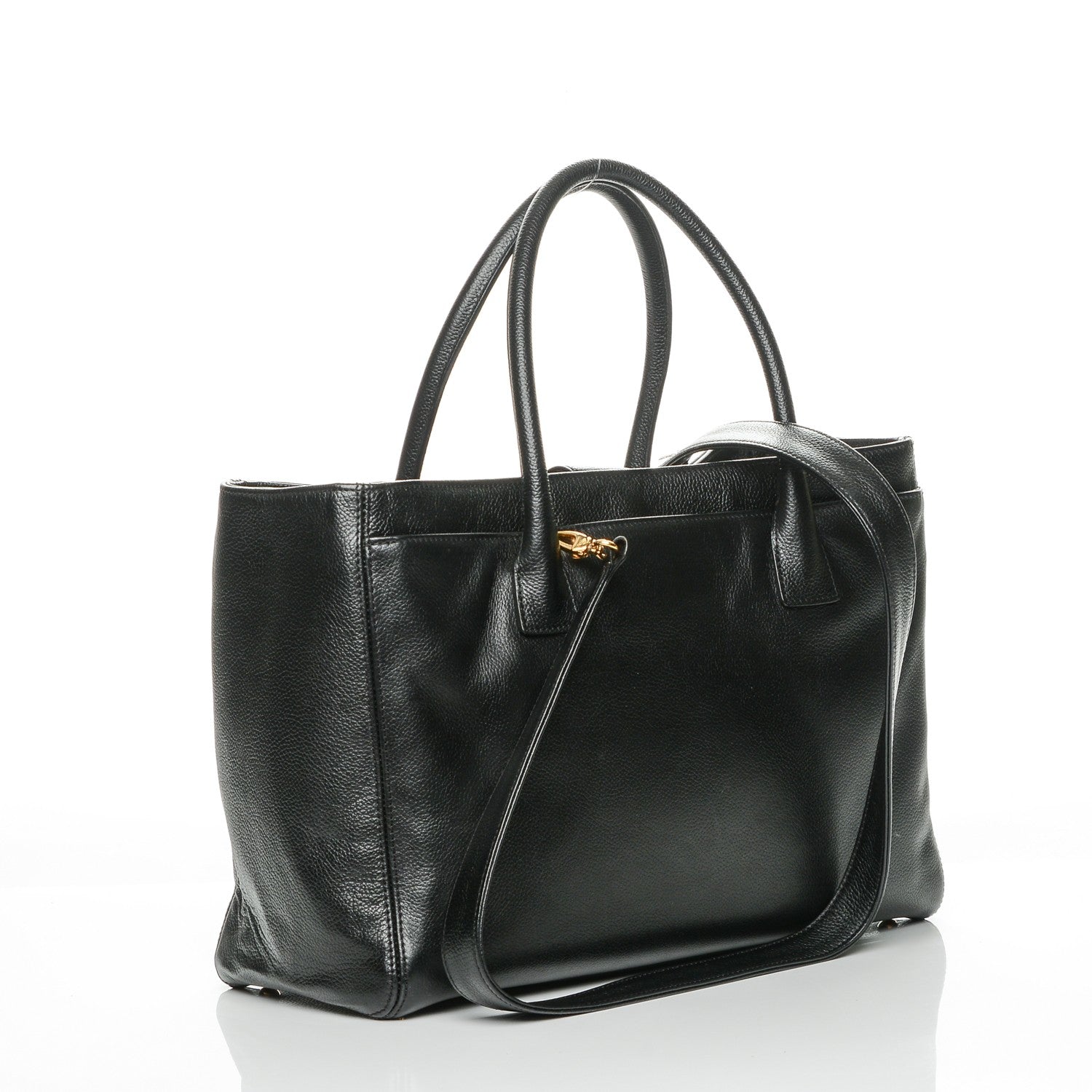 Chanel Calfskin Cerf Executive Shopper Tote Black 3 of 7