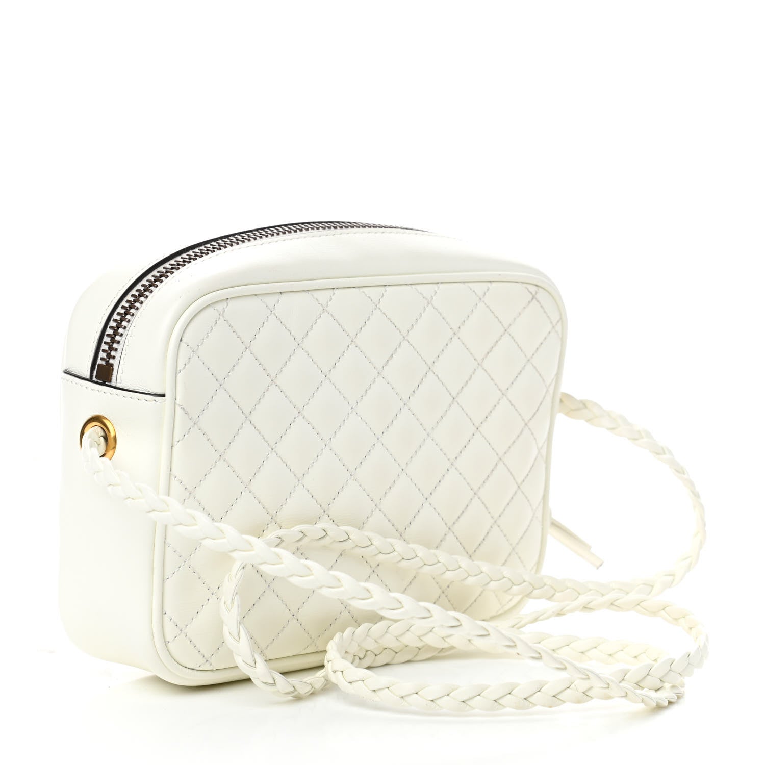 Gucci Calfskin Web Trapuntata Mini Shoulder Bag Off White 2 of 4