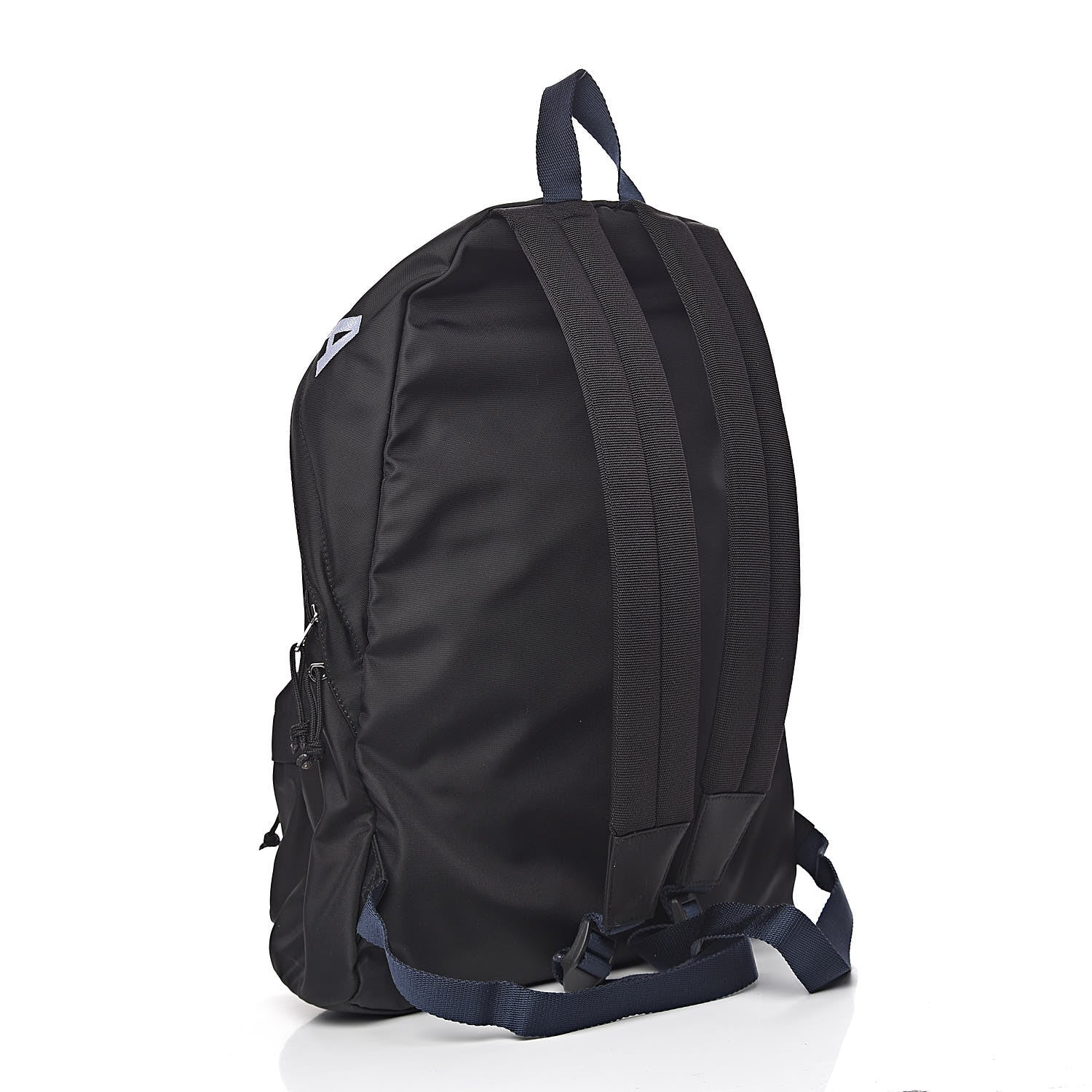 Balenciaga Sport Nylon Logo Embroidered Wheel Backpack Black White 3 of 9