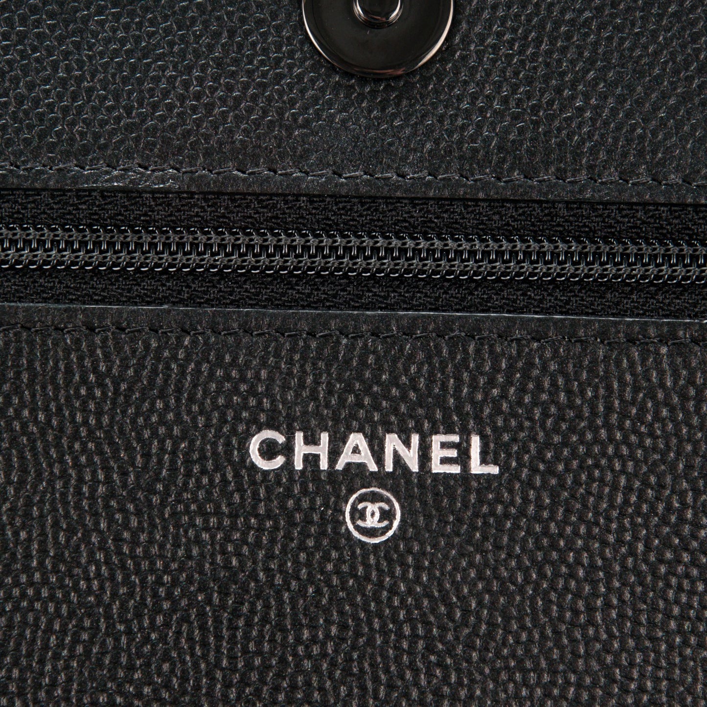 Caviar Quilted Boy Wallet On Chain WOC So Black