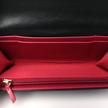 Chanel Lambskin Quilted Chanel 19 Flap Wallet Black 5 of 9