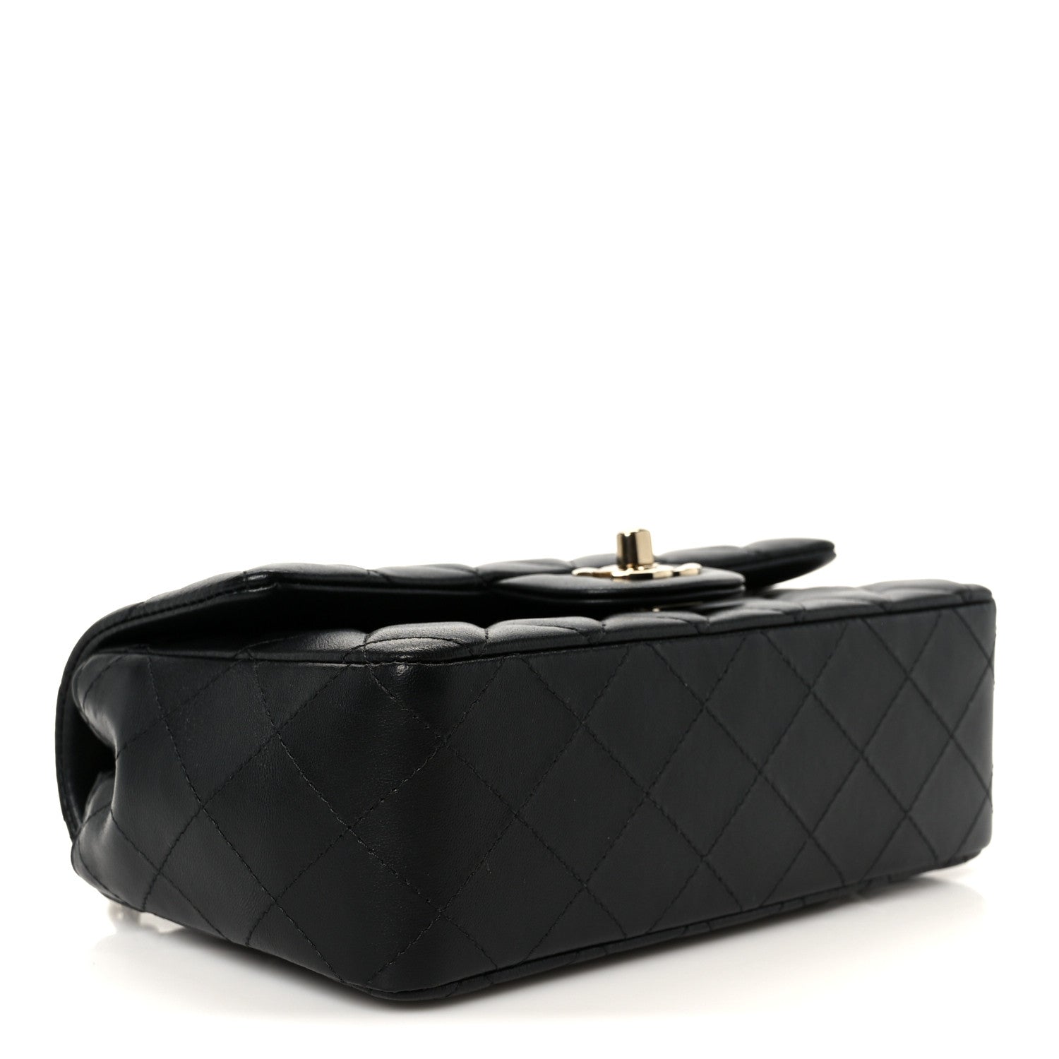 Chanel Lambskin Quilted Mini Rectangular Flap Black 4 of 12