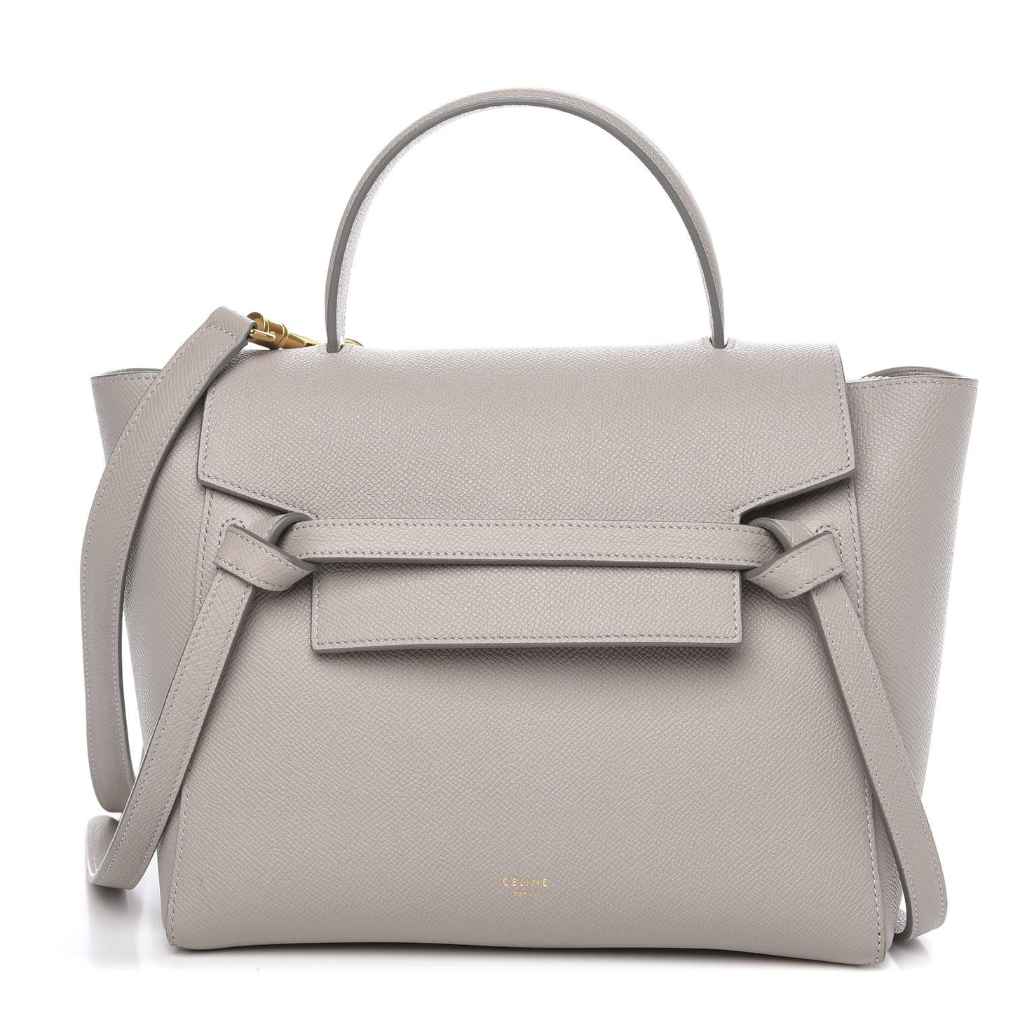 Grained Calfskin Micro Belt Bag Light Taupe