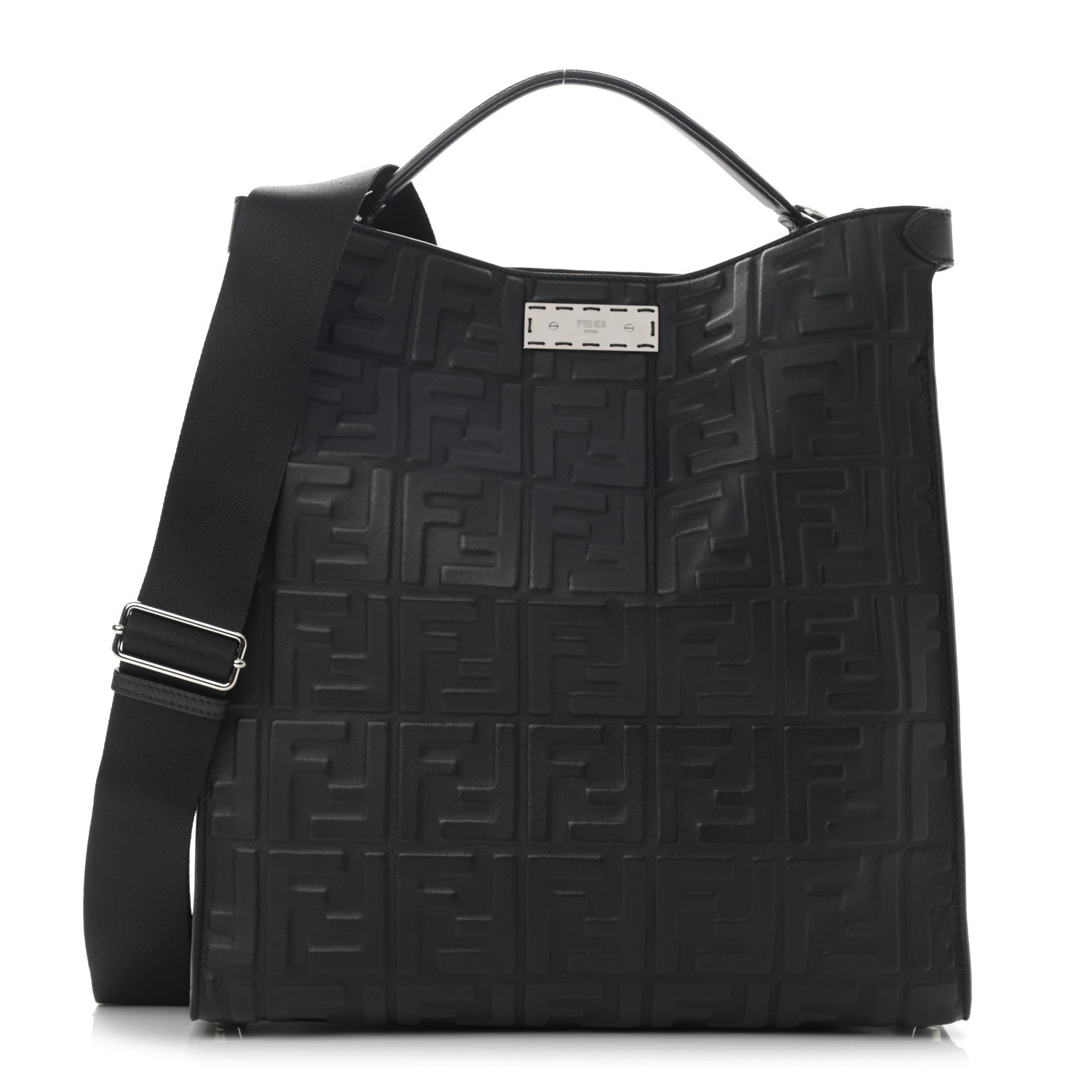 Fendi Nappa FF 1974 Embossed Peekaboo X-Lite Fit Black 1 of 10
