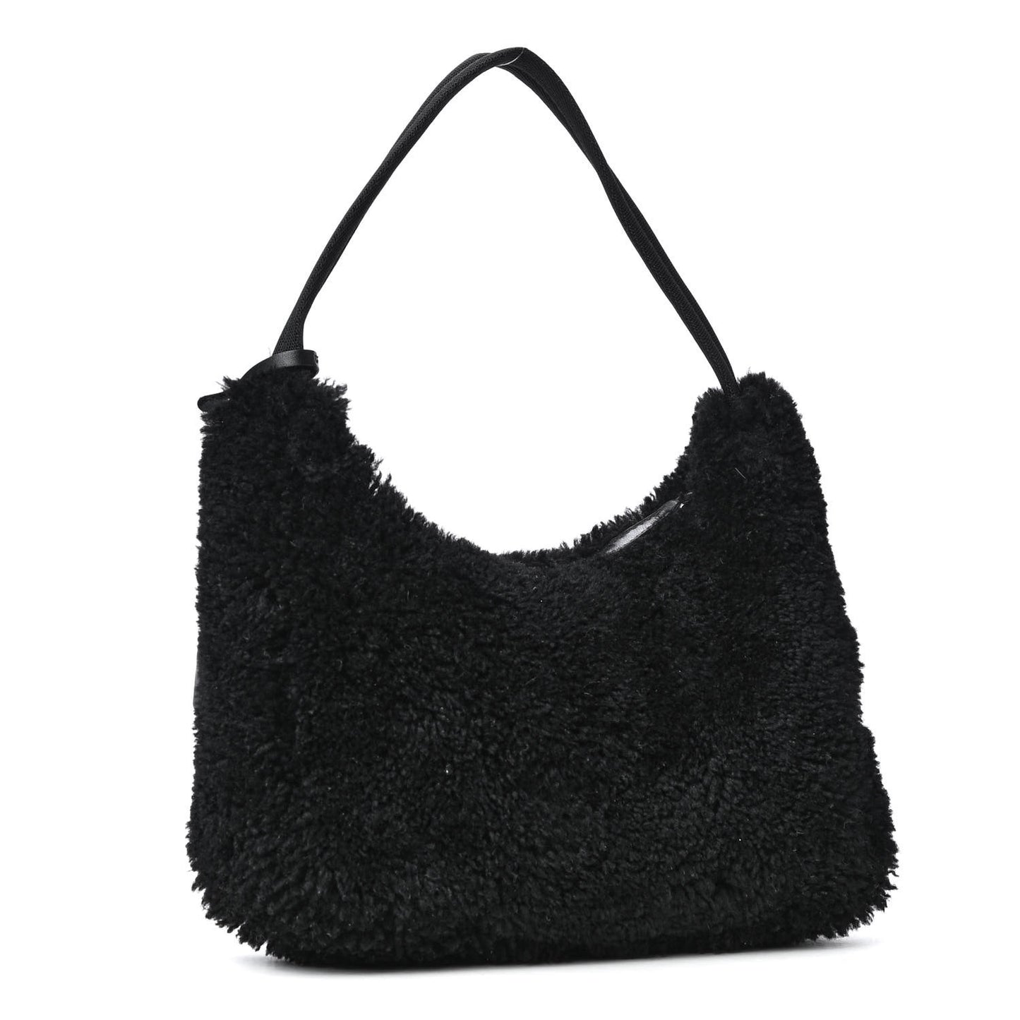 Shearling Mini Re-Edition 2000 Bag Black