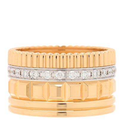 Boucheron 18K Yellow White Gold Diamond Quatre Radiant Edition Ring 57 8 1 of 5