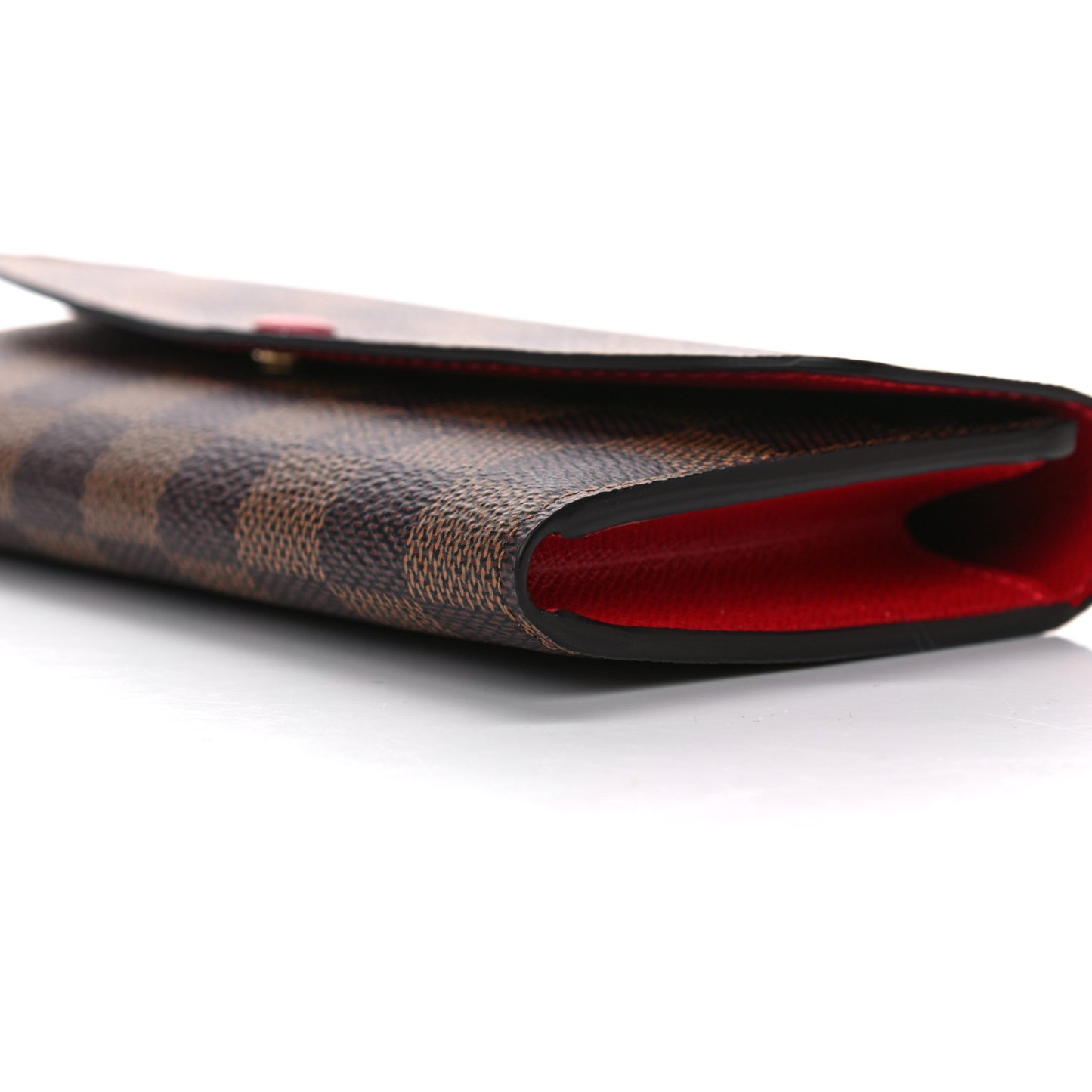 Damier Ebene Emilie Wallet Red