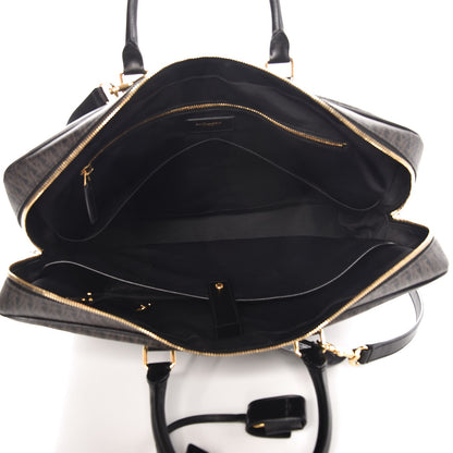 Saint Laurent Toile Classic Monogram Flat Briefcase Black 6 of 9