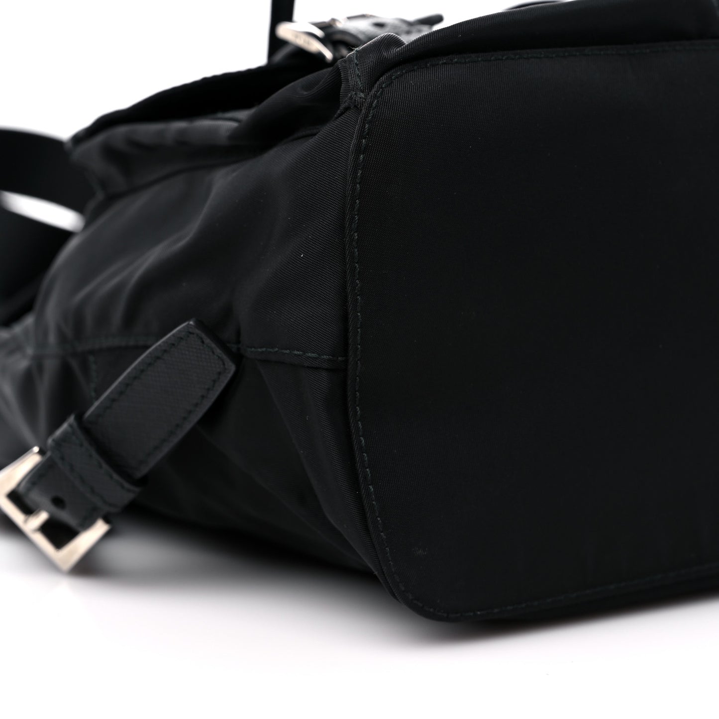Tessuto Nylon Saffiano Small Backpack Black