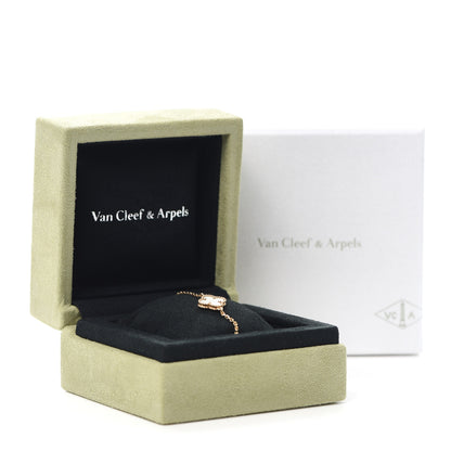 Van Cleef & Arpels 18K Yellow Gold Mother of Pearl Sweet Alhambra Bracelet 8 of 8