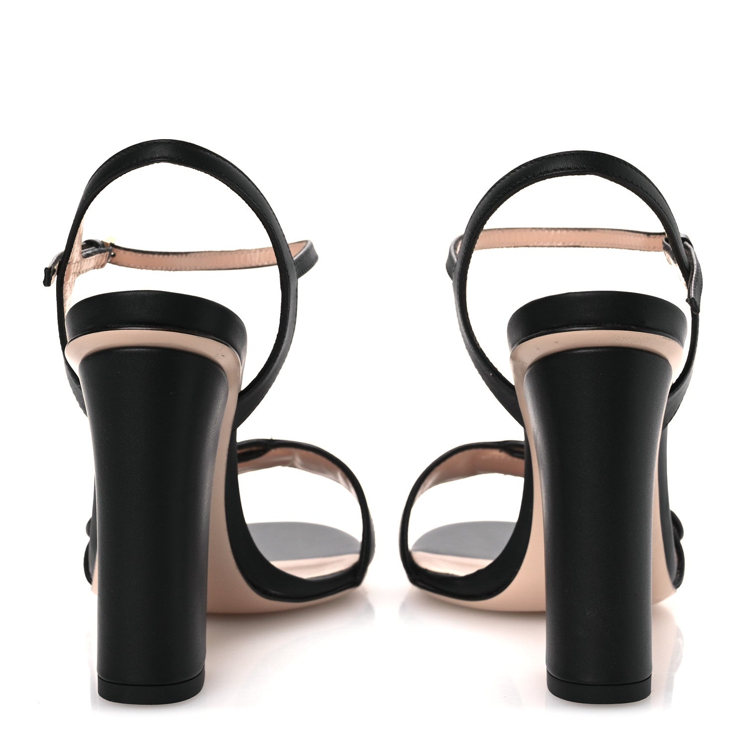 Gucci Lifford Calfskin GG Marmont Ankle Wrap 105mm Sandals 36.5 Black 6 of 13