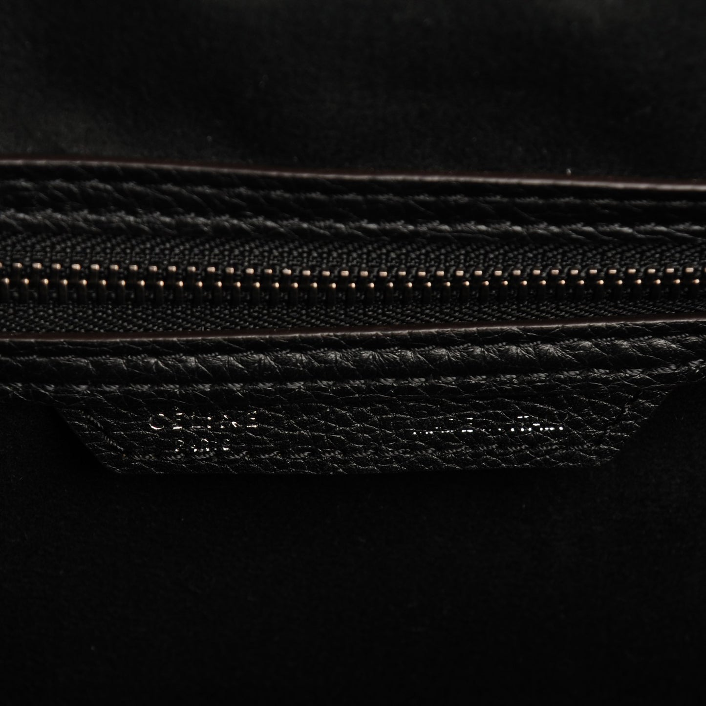 Drummed Calfskin Mini Luggage Black