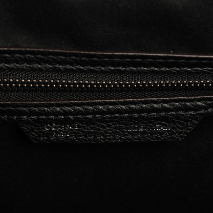 Celine Drummed Calfskin Mini Luggage Black 6 of 7