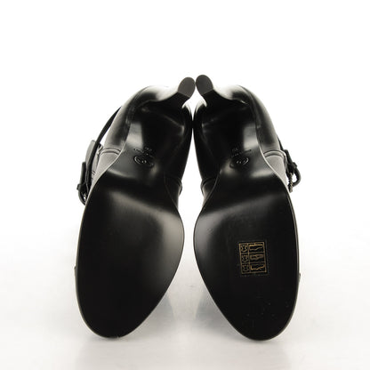 Chanel Calfskin Buckle Short Boots 36 Black 5 of 7