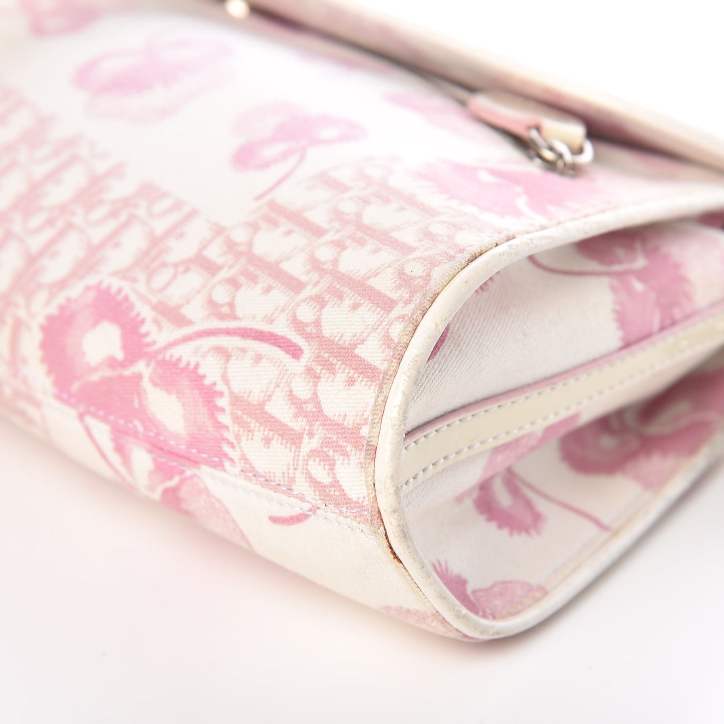 Canvas Monogram Floral Chain Shoulder Bag Pink