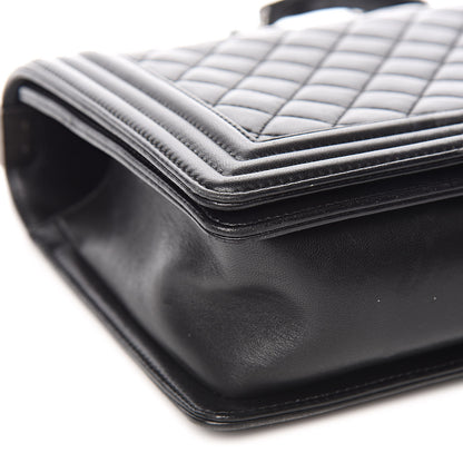 Chanel Lambskin Quilted New Medium Boy Flap Black 11 of 16