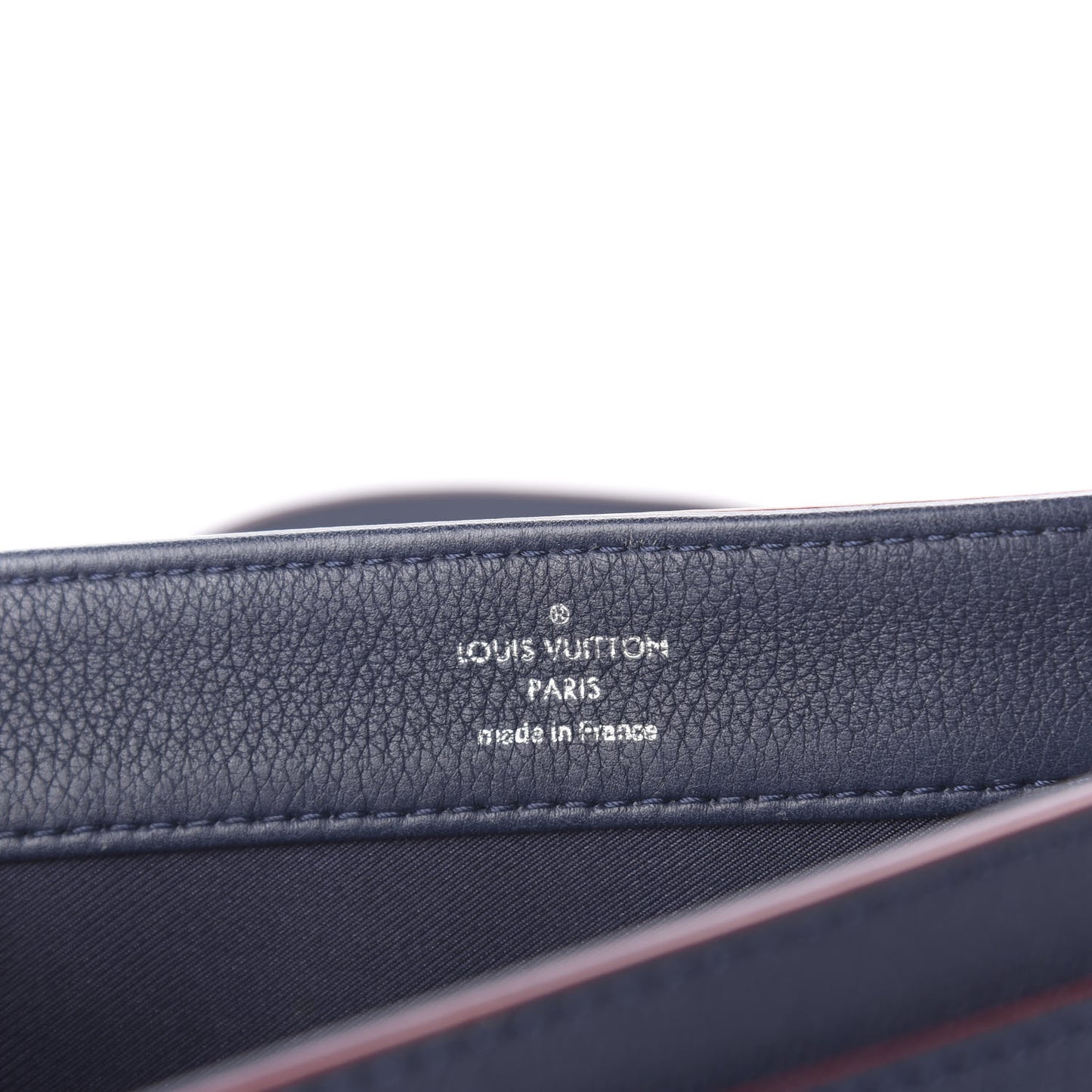 Calfskin Lockme II Chain Bag BB Marine Rouge