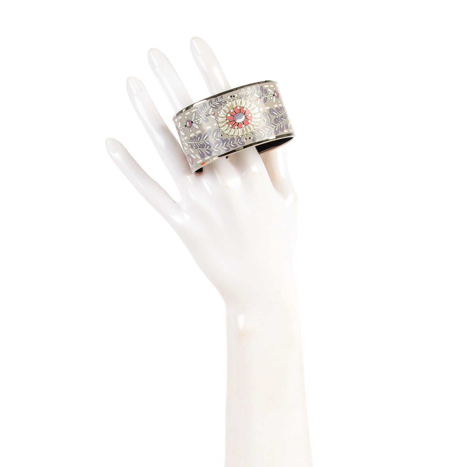 Hermes Enamel Printed Extra Wide Bracelet 65 2 of 6