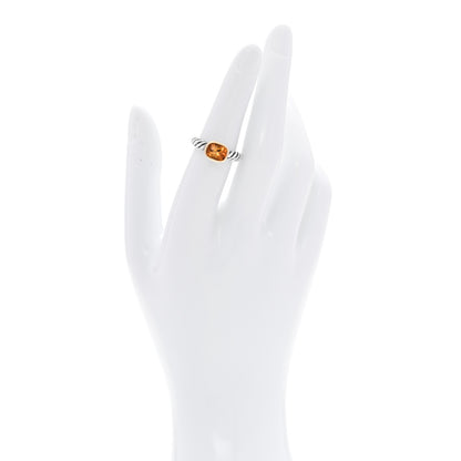 David Yurman Sterling Silver 18K Yellow Gold Citrine 8mm Noblesse Ring 52 6 2 of 6
