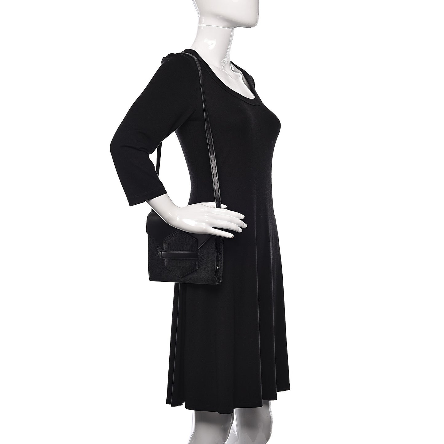 Box Taurillon Clemence Faco Clutch Black