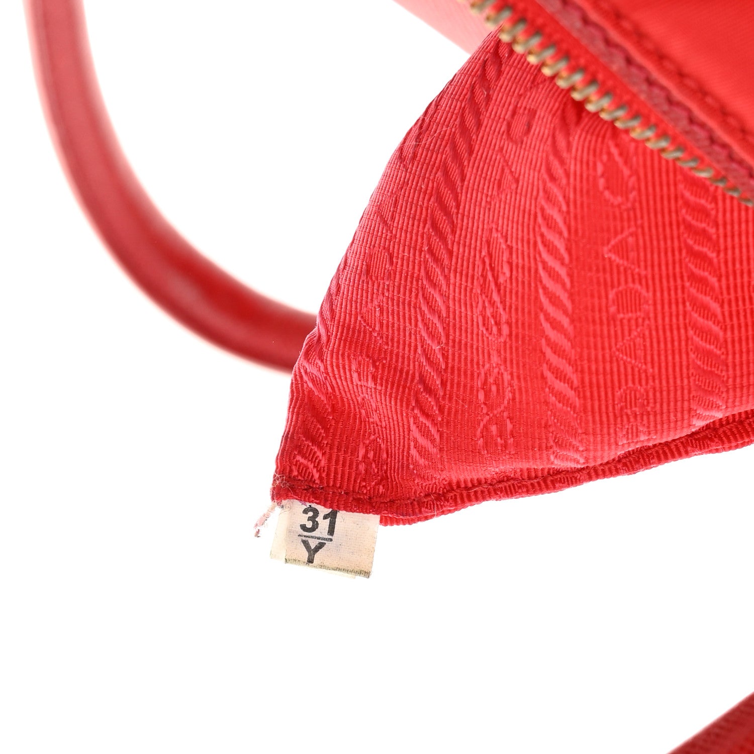 Prada Tessuto Nylon Saffiano Tote Rosso 7 of 12