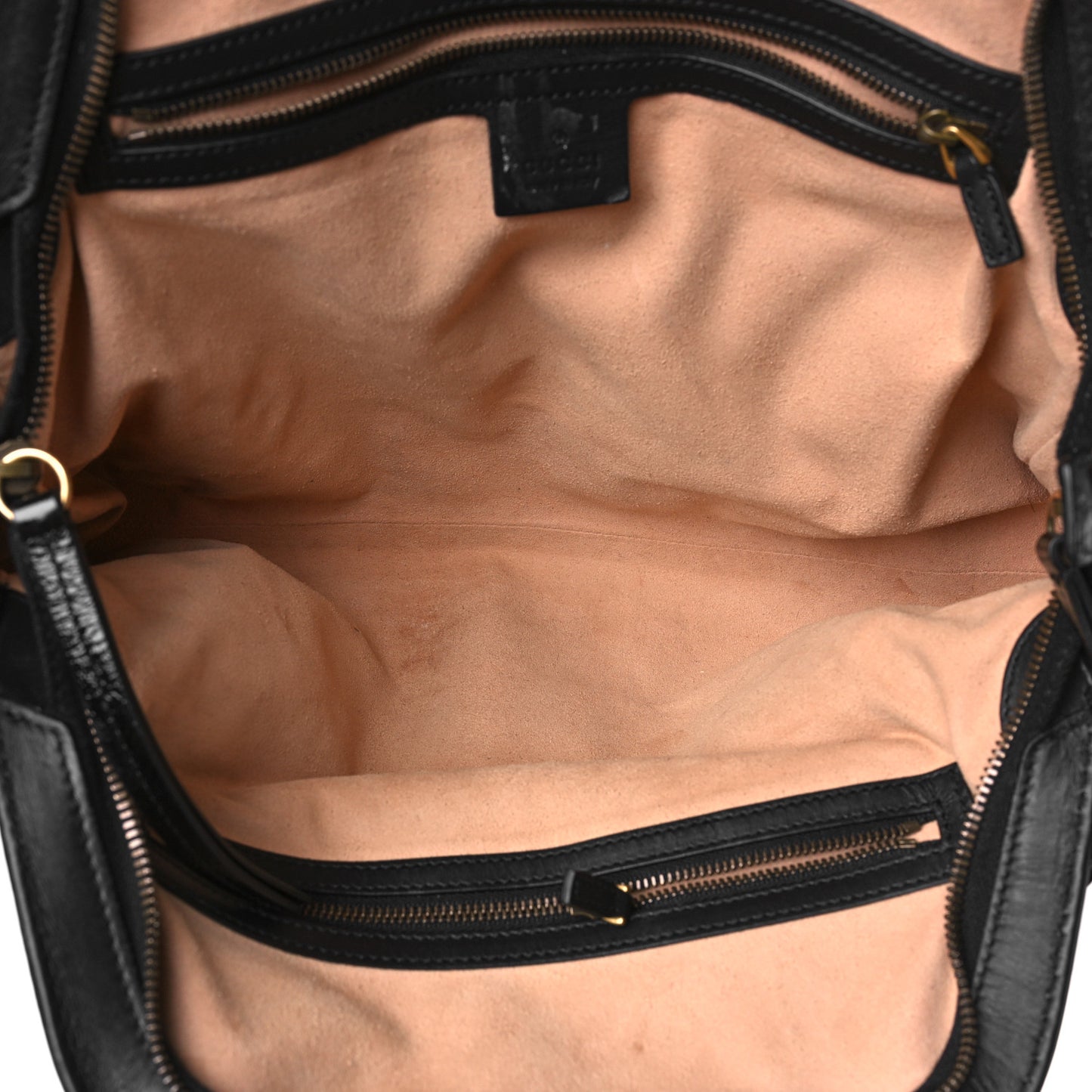 Suede Ophidia Medium Re(Belle) Top Handle Bag Nocciola Black