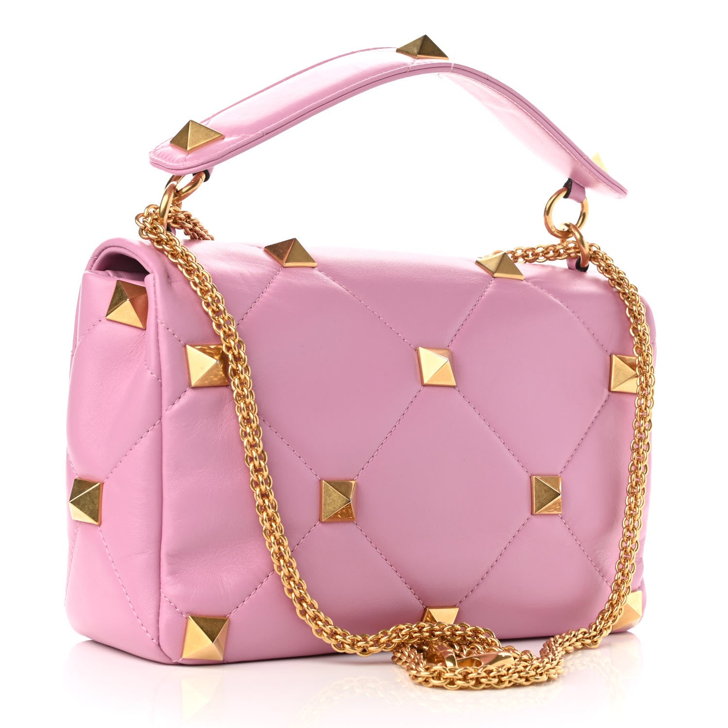 Valentino Garavani Nappa Large Roman Stud Shoulder Bag Giacinto 3 of 10