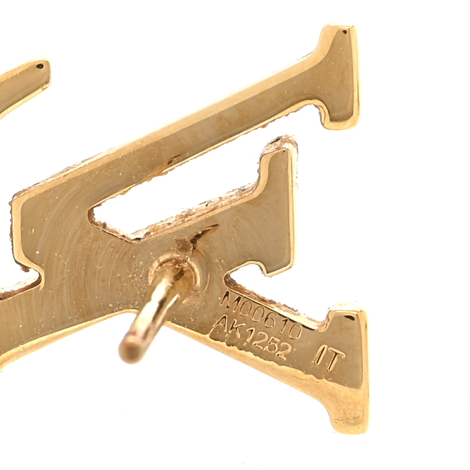 Louis Vuitton Metal LV Iconic Earrings Gold 4 of 4