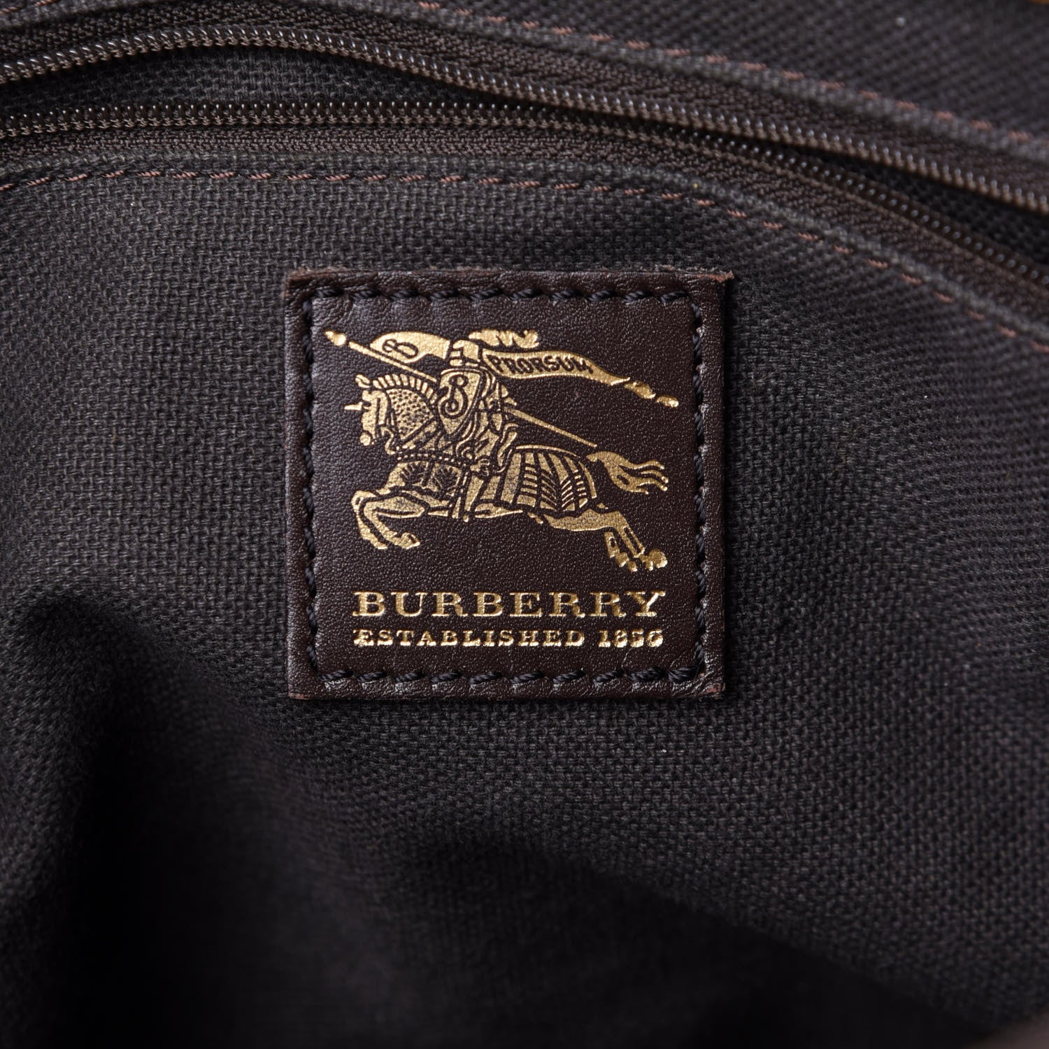 Burberry Haymarket Check Medium Regent Tote Chocolate 10 of 12