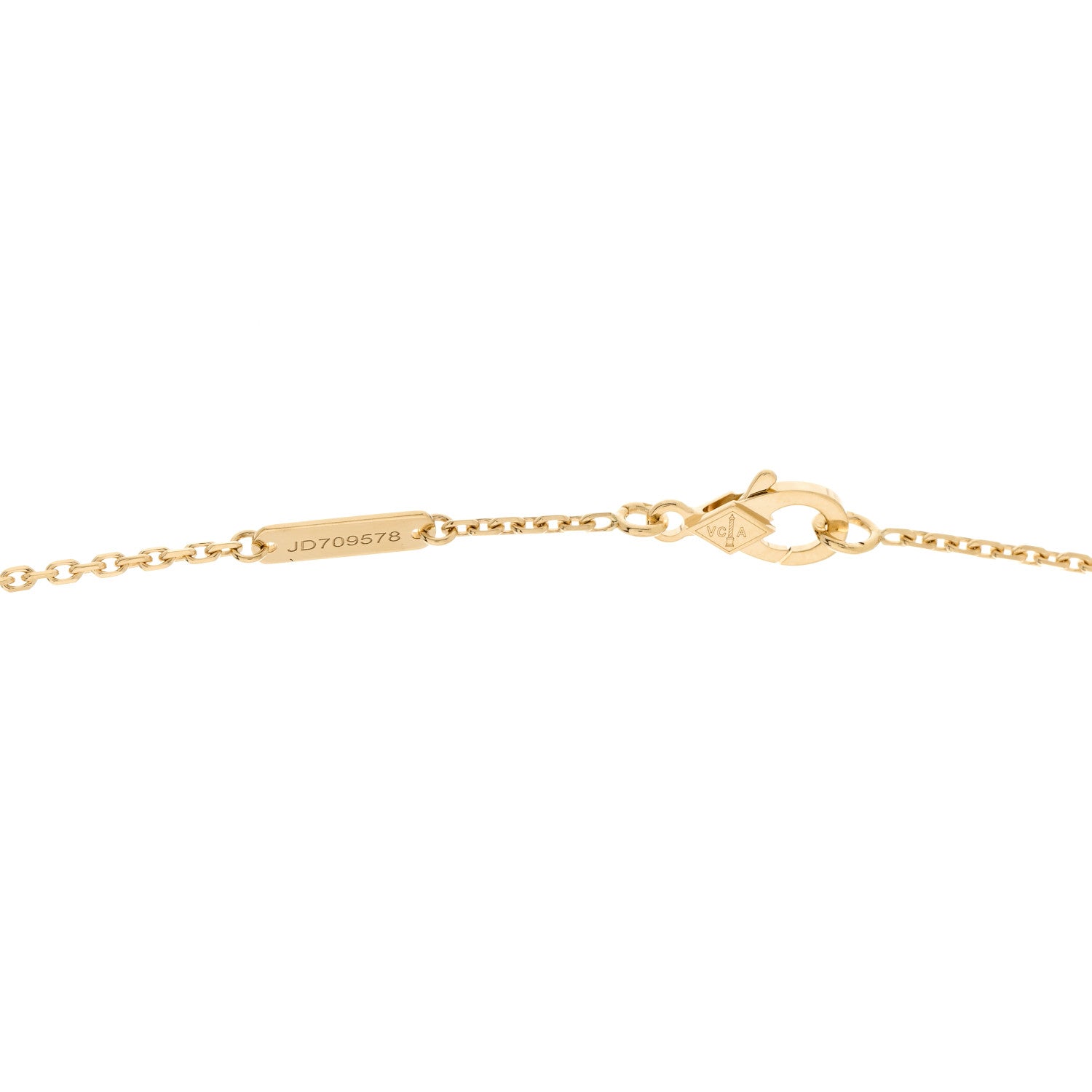 Van Cleef & Arpels 18K Yellow Gold Blue Sevres Porcelain Magic Alhambra Vendome Necklace 4 of 5