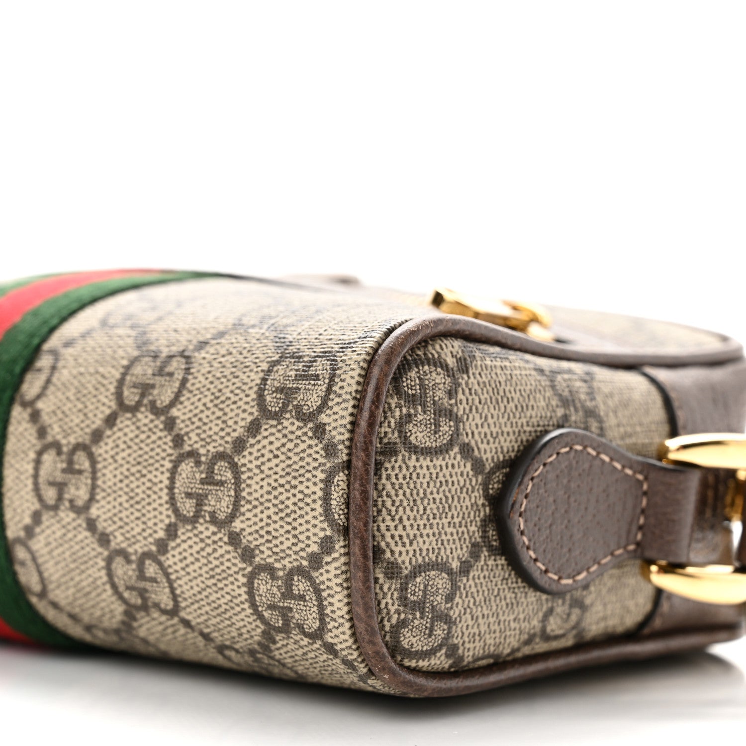 Gucci GG Supreme Monogram Web Mini Ophidia Shoulder Bag Brown 10 of 10