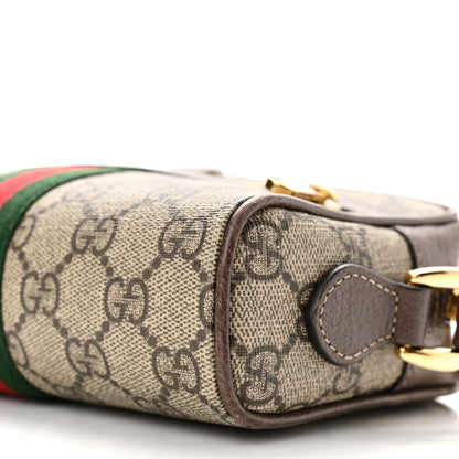 Gucci GG Supreme Monogram Web Mini Ophidia Shoulder Bag Brown 10 of 10