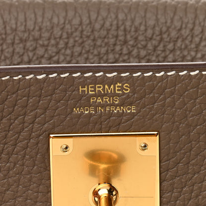 Hermes Togo Kelly Retourne 28 Etoupe 6 of 11