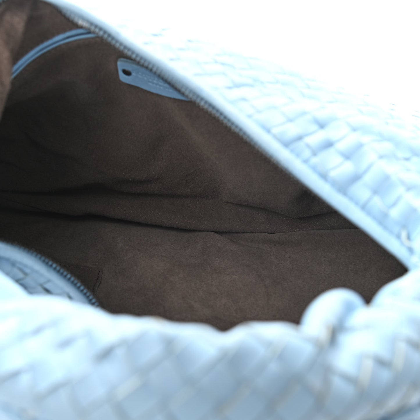 Nappa Intrecciato Large Veneta Hobo Light Blue