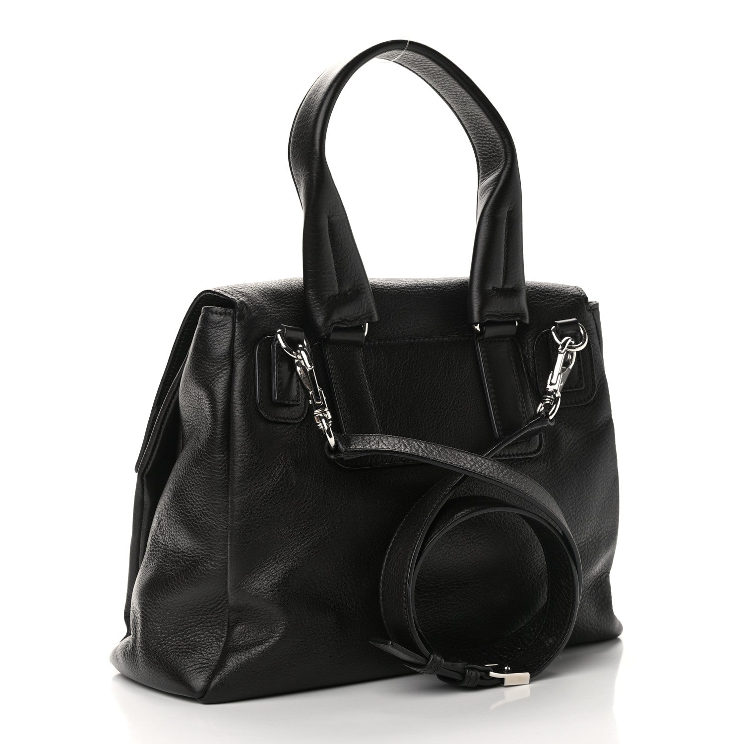 Givenchy Pebbled Calfskin Small Pandora Pure Flap Bag Black 2 of 18