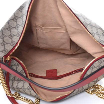 Gucci GG Supreme Monogram Large Linea A Hobo Red 5 of 10