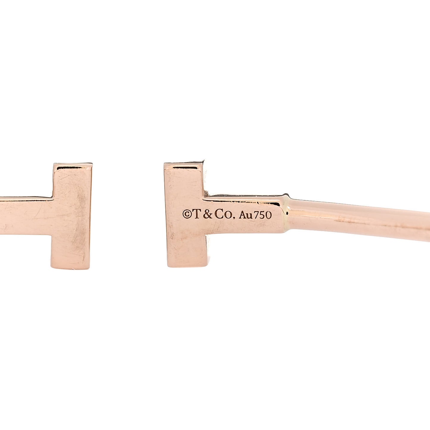 18K Rose Gold Narrow T Wire Bracelet