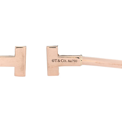 Tiffany 18K Rose Gold Narrow T Wire Bracelet 3 of 4