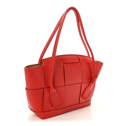 Bottega Veneta French Calfskin Maxi Intrecciato Medium Arco Red 3 of 9