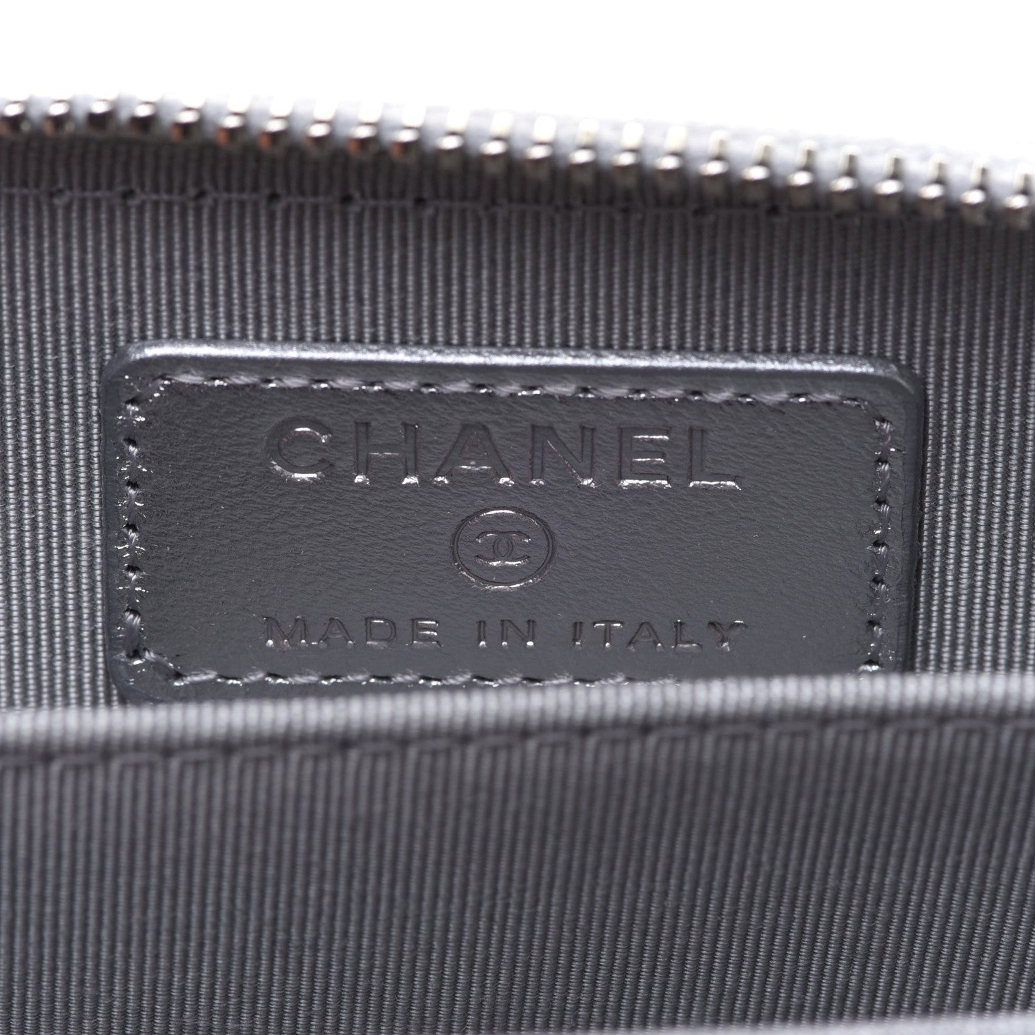 Chanel Gradient Metallic Calfskin Quilted Zip Around Coin Purse Wallet Silver Blue Yellow Purple 6 of 8