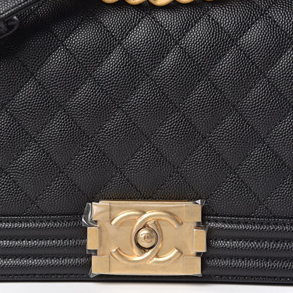 Chanel Caviar Quilted Medium Boy Flap Black 10 of 11