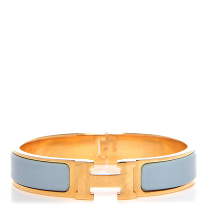 Hermes Enamel Narrow Clic Clac H Bracelet PM Aigue Marine 1 of 4