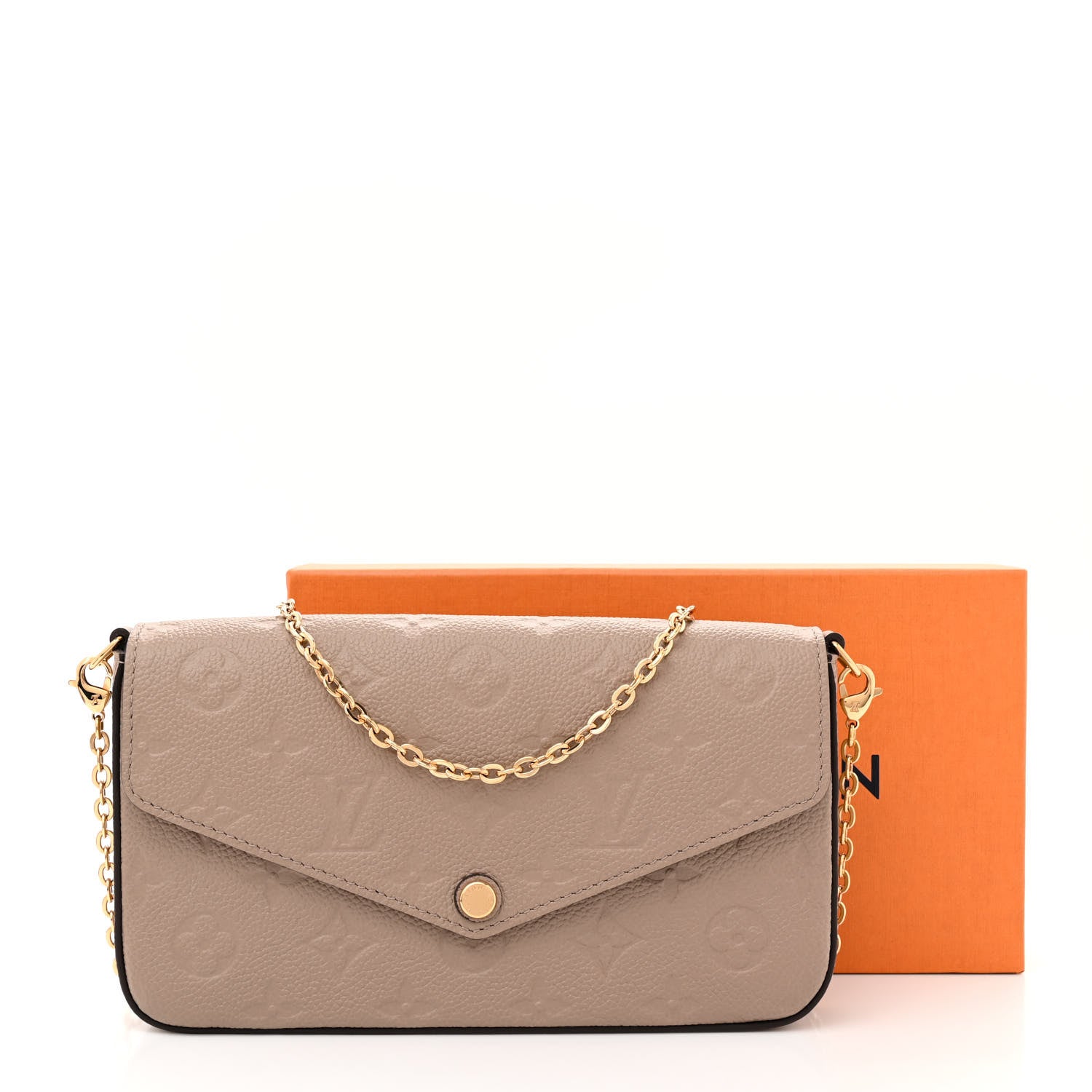 Louis Vuitton Empreinte Pochette Felicie Chain Wallet Tourterelle 11 of 11