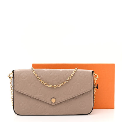 Louis Vuitton Empreinte Pochette Felicie Chain Wallet Tourterelle 11 of 11