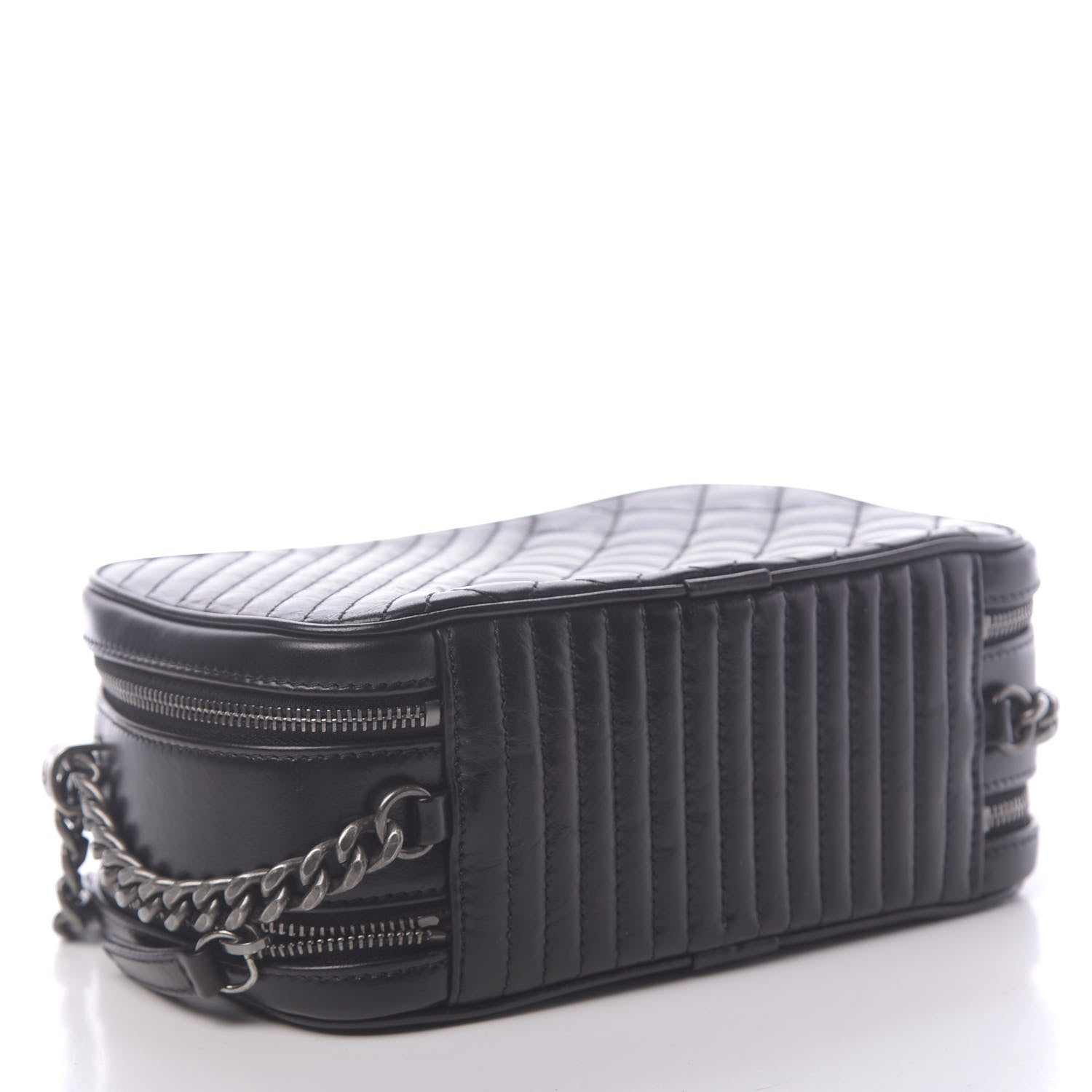 Chanel Glazed Calfskin Small Coco Boy Camera Case Black 4 of 12