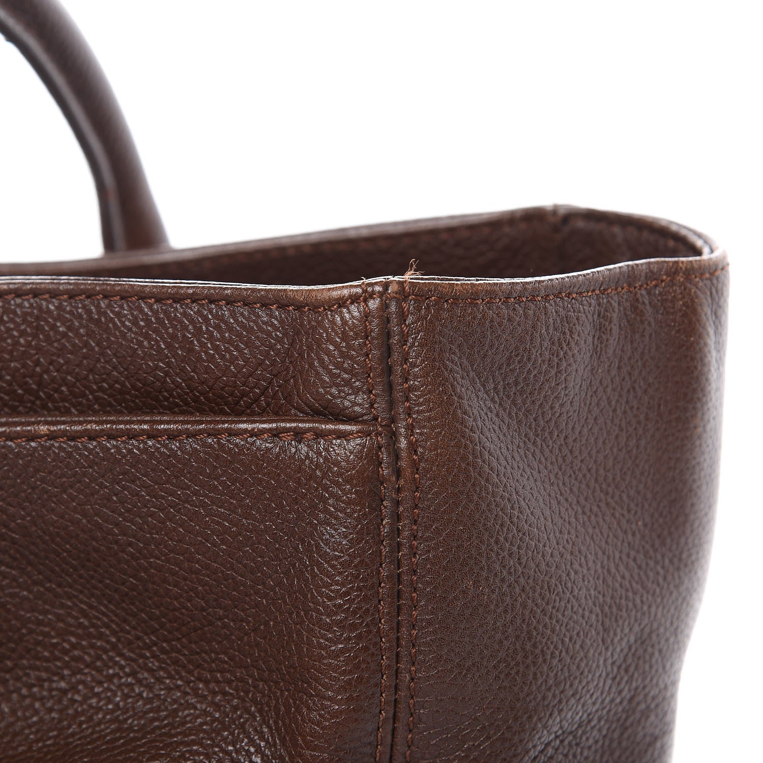 Chanel Calfskin Cerf Executive Shopper Tote Brown 15 of 28