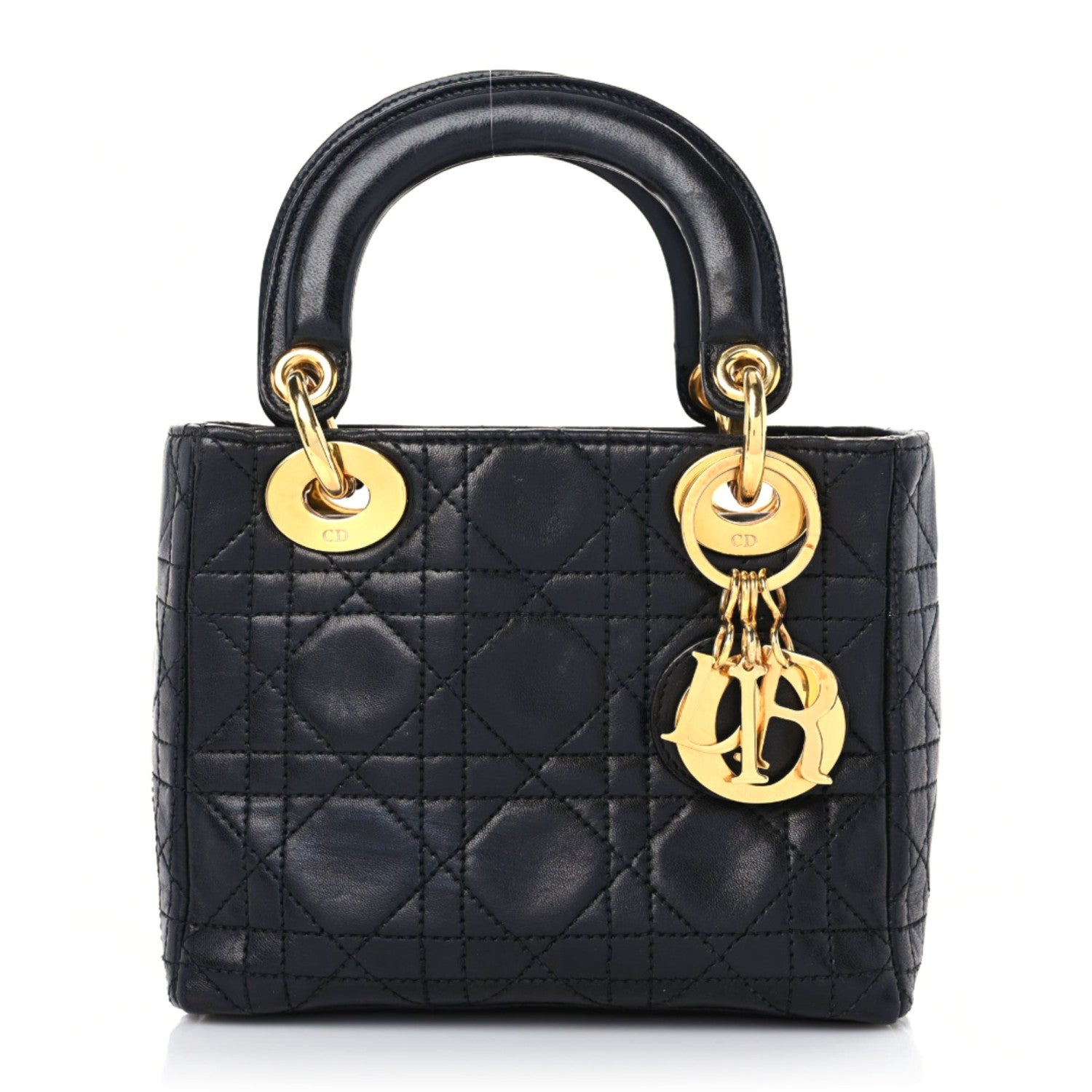 Christian Dior Lambskin Cannage Mini Lady Dior Black 1 of 18