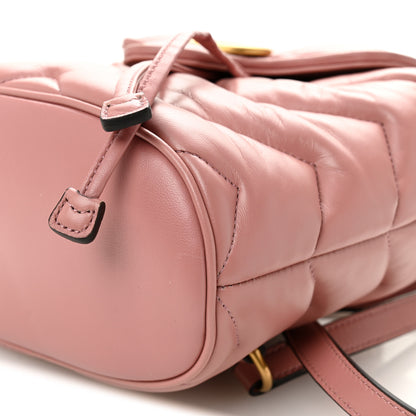Gucci Nappa Chevron Matelasse GG Marmont Backpack Carmine Rose 10 of 10