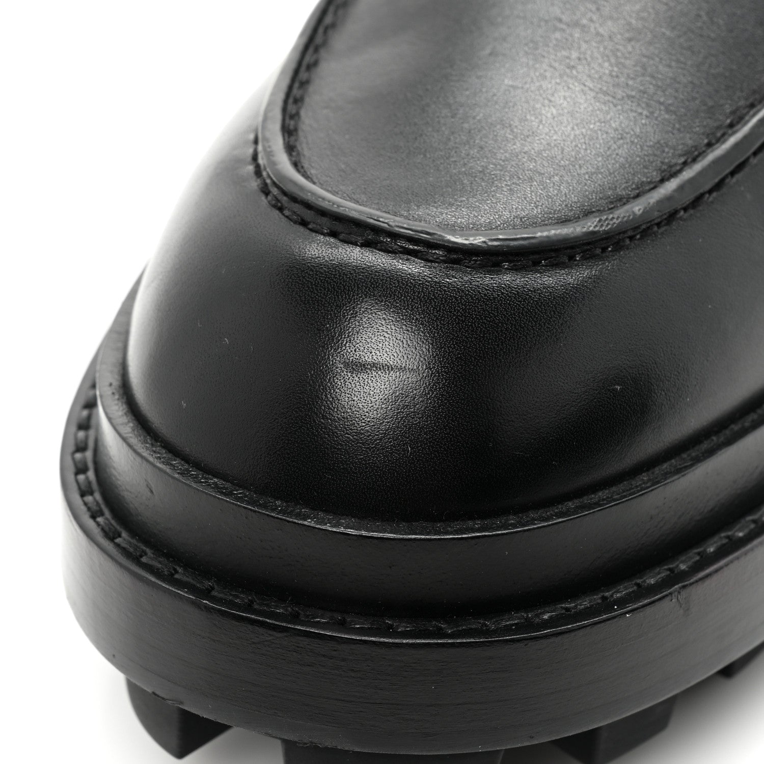 Hermes Calfskin Mens First Derby Shoes 40 Black 9 of 12