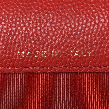 Chanel Caviar Quilted Flap Card Holder Wallet Red 6 of 11